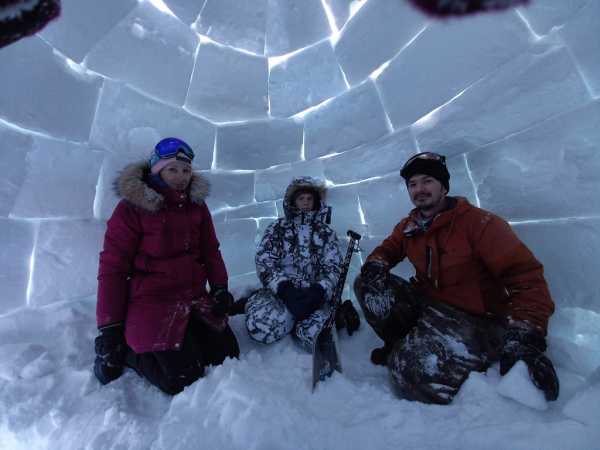 Эскимосский снежный дом построили на Саянском перевале