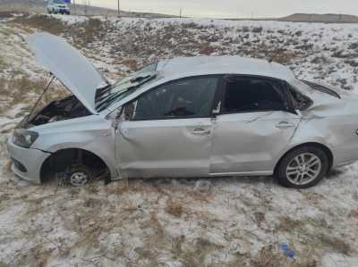 В Ширинском районе в результате опрокидывания автомобиля травмирован водитель