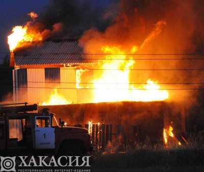 В Хакасии сгорел дом вместе с хозяином