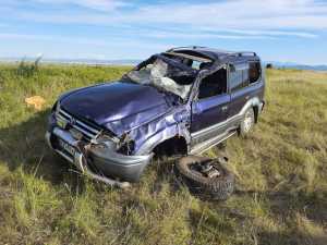 По дороге в Саяногорск опрокинулся очередной автомобиль