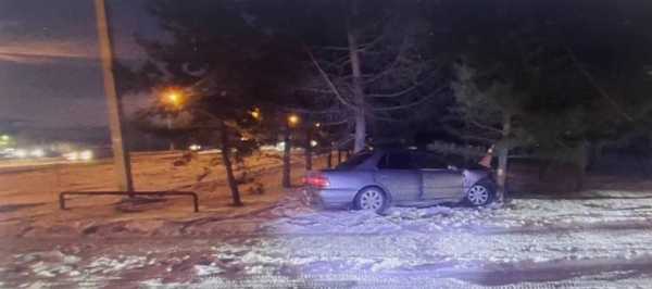 Пьяный водитель иномарки в Абакане врезался в дерево